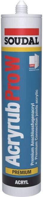 Soudal Acryrub Pro-W noir, mastic 310 ml (5411183127456)