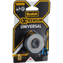 3M Scotch Extremium Universal Klebeband, silber, 19 mm x 3 m
