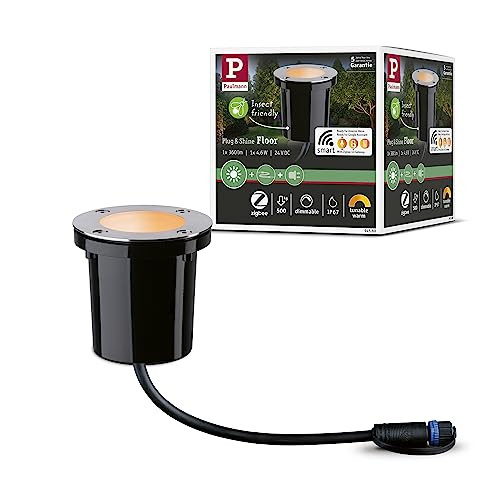 Paulmann Plug & Shine LED grondinbouwlamp zwart met accentlicht en Zigbee-functionaliteit