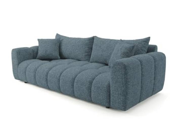 SOFILAND Cosmo Schlafsofa mit Bettkasten 240 cm, Liegefläche 200x135 cm (Blau)