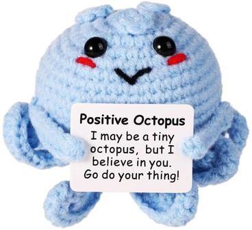 Uplift Picks Mini Crochet Plush Decor Cute Handmade Desk Ornament Holiday Gift Idea e