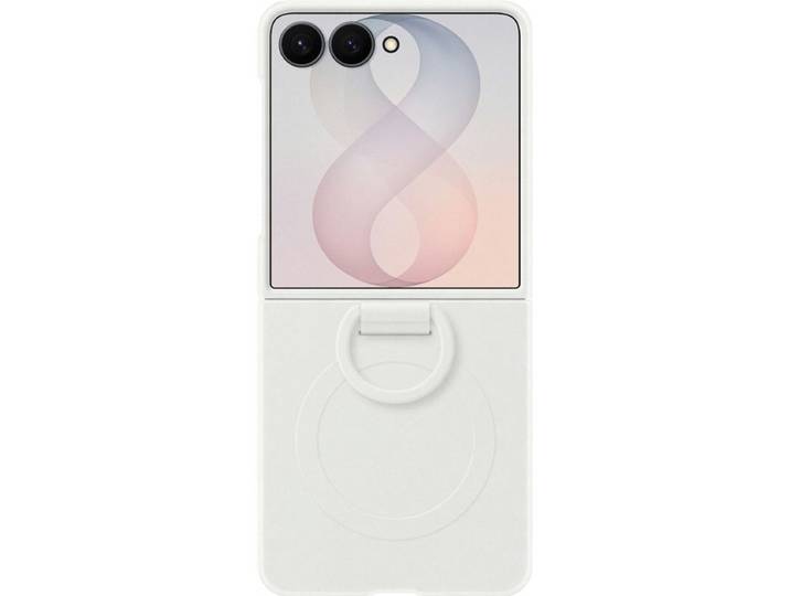 Samsung Silicio Back Cover Con Anillo Blanco Magnético Samsung Galaxy Z Flip 8