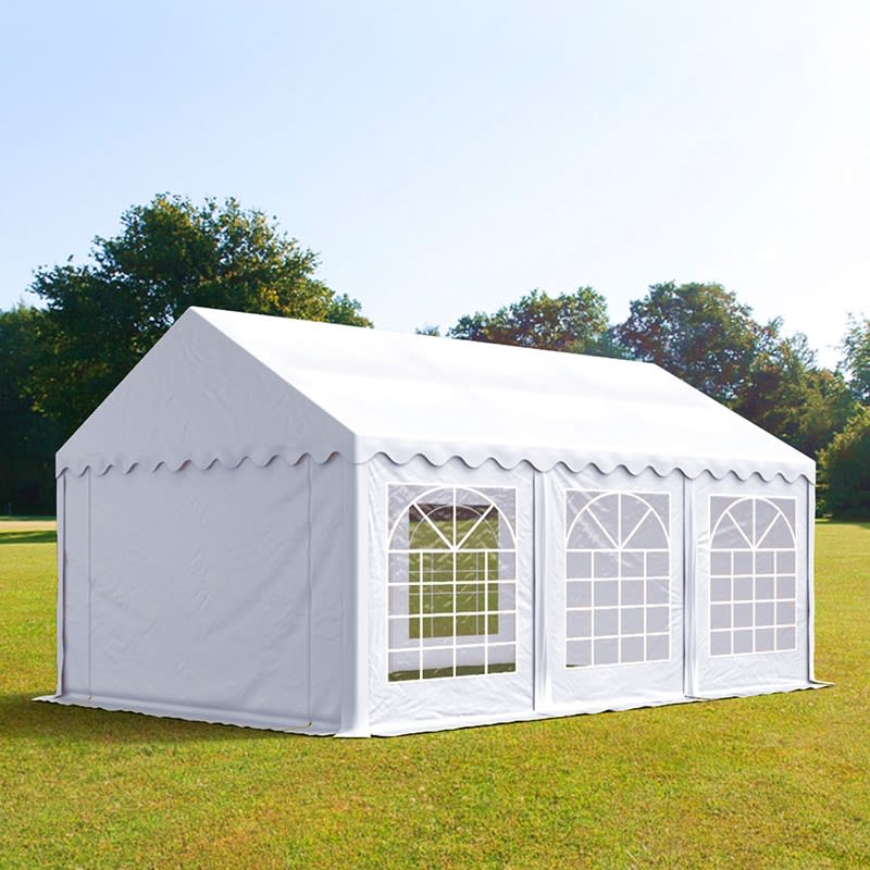 TOOLPORT 4x6m Partyzelt, PVC-Plane, weiß - (4758)