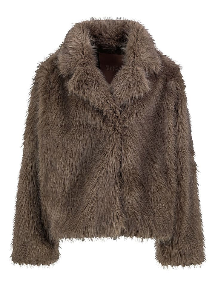 Eight2Nine Teddyjacke in Braun - M