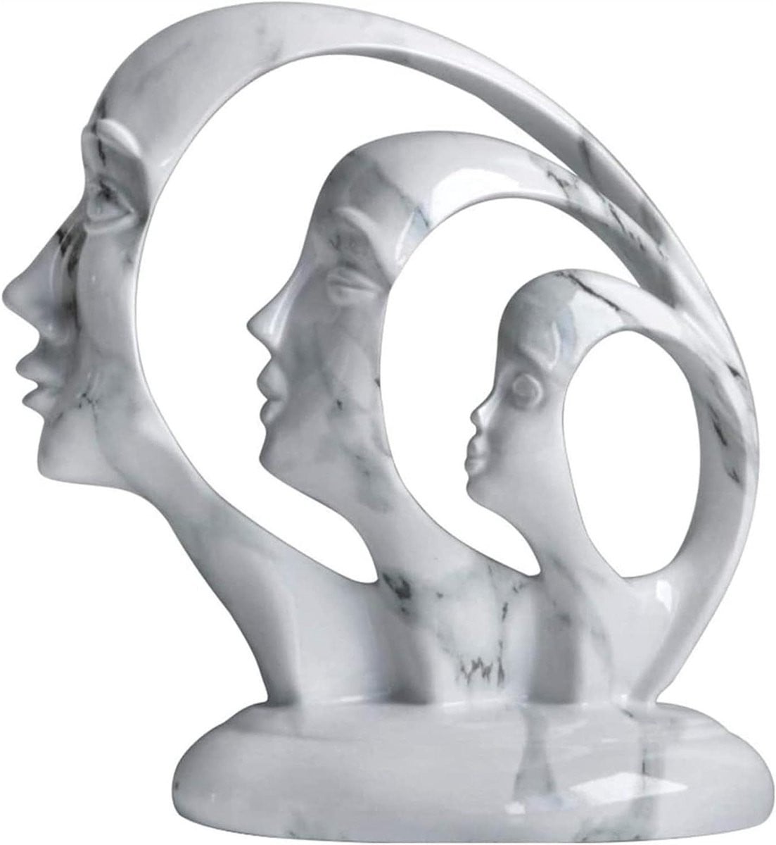 Wit Abstract Gezicht Feng Shui Decoratie Beeldje