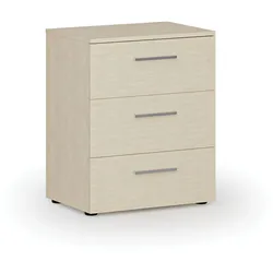 Bürokommode für Schreibtisch PRIMO WOOD, 740 x 600 x 420 mm, Birke