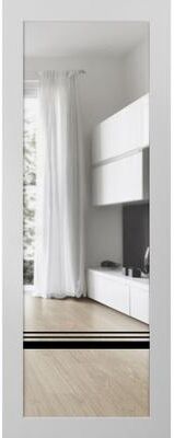 SARTODOORS Lucia 2666 White Wood Door Slab with Clear Glass