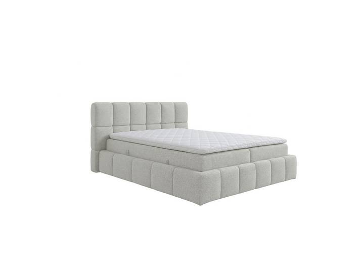 Labett Boxspringbett Aura mit Topper und Bettkasten, Creme, H3 Bonell, 140x200 cm, H3, 140x200 cm, Schlafzimmer, Betten, Boxspringbetten