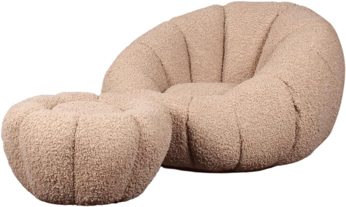 SnelShoppen Olivia DLX fauteuil teddy beige