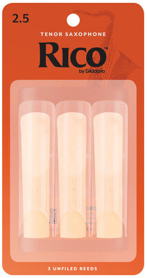 DAddario Woodwinds Rico Tenor Sax 2.5 - 3-Pack