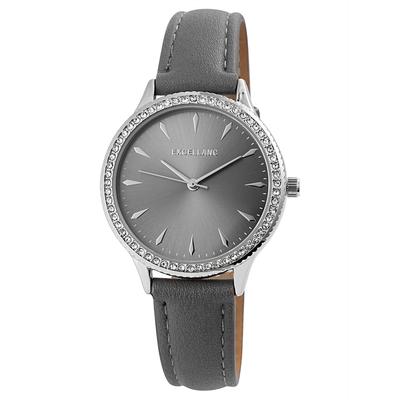 Quarzuhr, grau, Armbanduhren, Damen, Quarzuhr