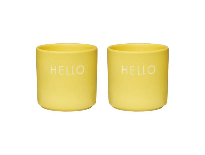 Design Letters Design Letters eierdop 2-pack Hello-yellow