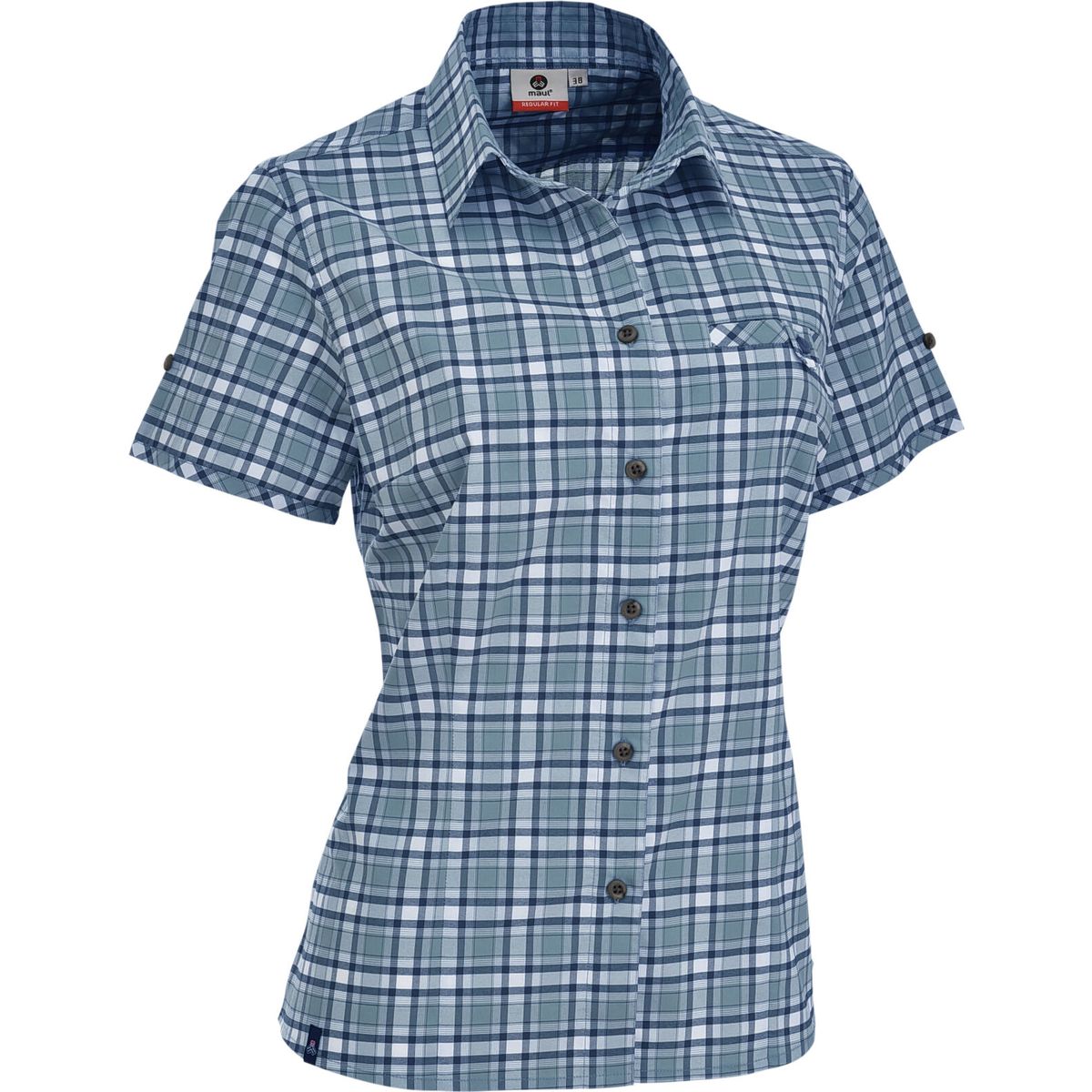 MAUL Sport Elbe II -1/2 Bluse Kariert Elastisch light blue (79) 56 5131300929-79-56
