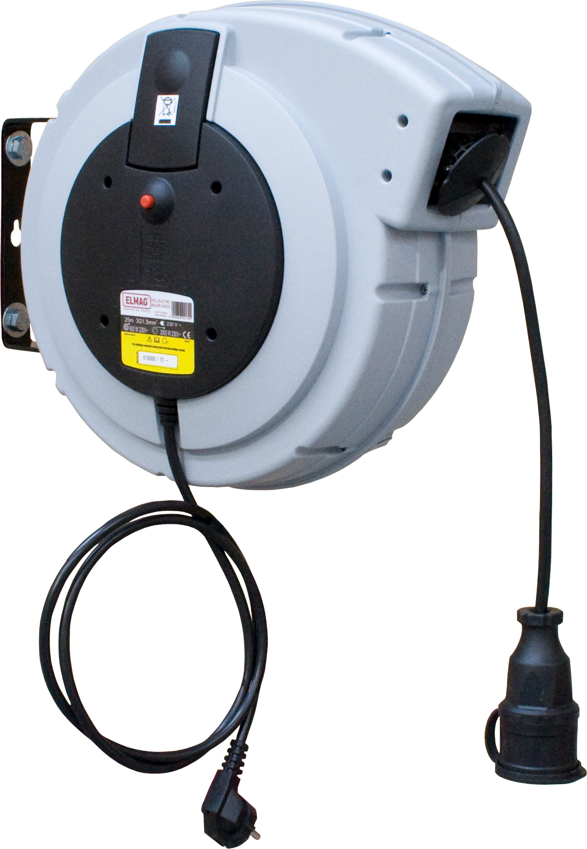 ELMAG Autom. Kabelaufroller H07RN-FROLL MAJOR PLUS 230/20, 3x2,5mm² (max. 1600 bzw. 3500 Watt)