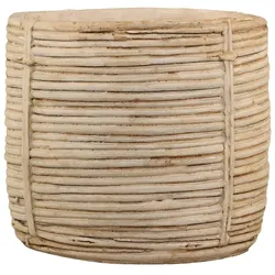 Chic Antique Corte Übertopf mit Streben Muster, H19/Ø21 cm, antik natur