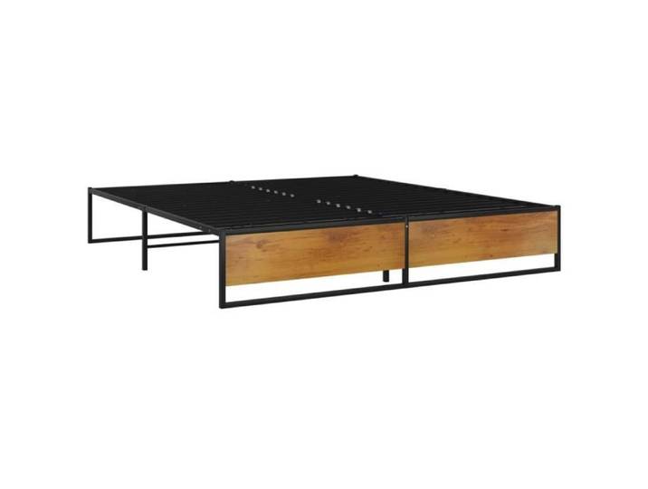Cadre de lit Noir Métal 160x200 cm - KEENSO - FASHTROOM - A lattes - Contemporain - Design