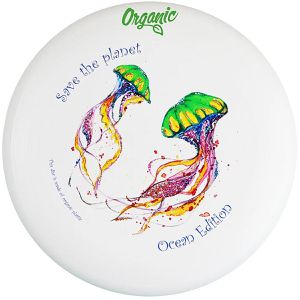 eurodisc Wurfscheibe Ultimate Jellyfish - Ocean Edition, Wettkampfscheibe, 175g, weiß mit Motiv, Ø 27,5cm