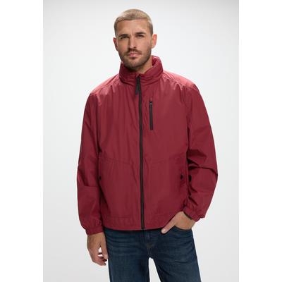 Windbreaker STREET ONE MEN, Herren, Gr. L (42), rot (rustic rot), Stoff, Obermaterial: 100% Polyester. Futter: 100% Polyester, unifarben, normal normal, hoch geschlossener Ausschnitt, Bündchen, Jacken Windbreaker, mit Kapuze