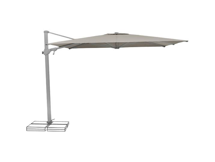 Suncomfort BY GLATZ Sonnenschirm Varioflex Taupe, Silber Polyester B 300 T 300 cm - Material: Aluminium, Polyester Stoff - Sonnenschirm