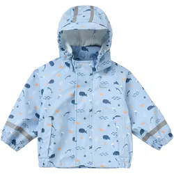Bornino Lieblinge Regenjacke mit abnehmbarer Kapuze, blau | orange, 86