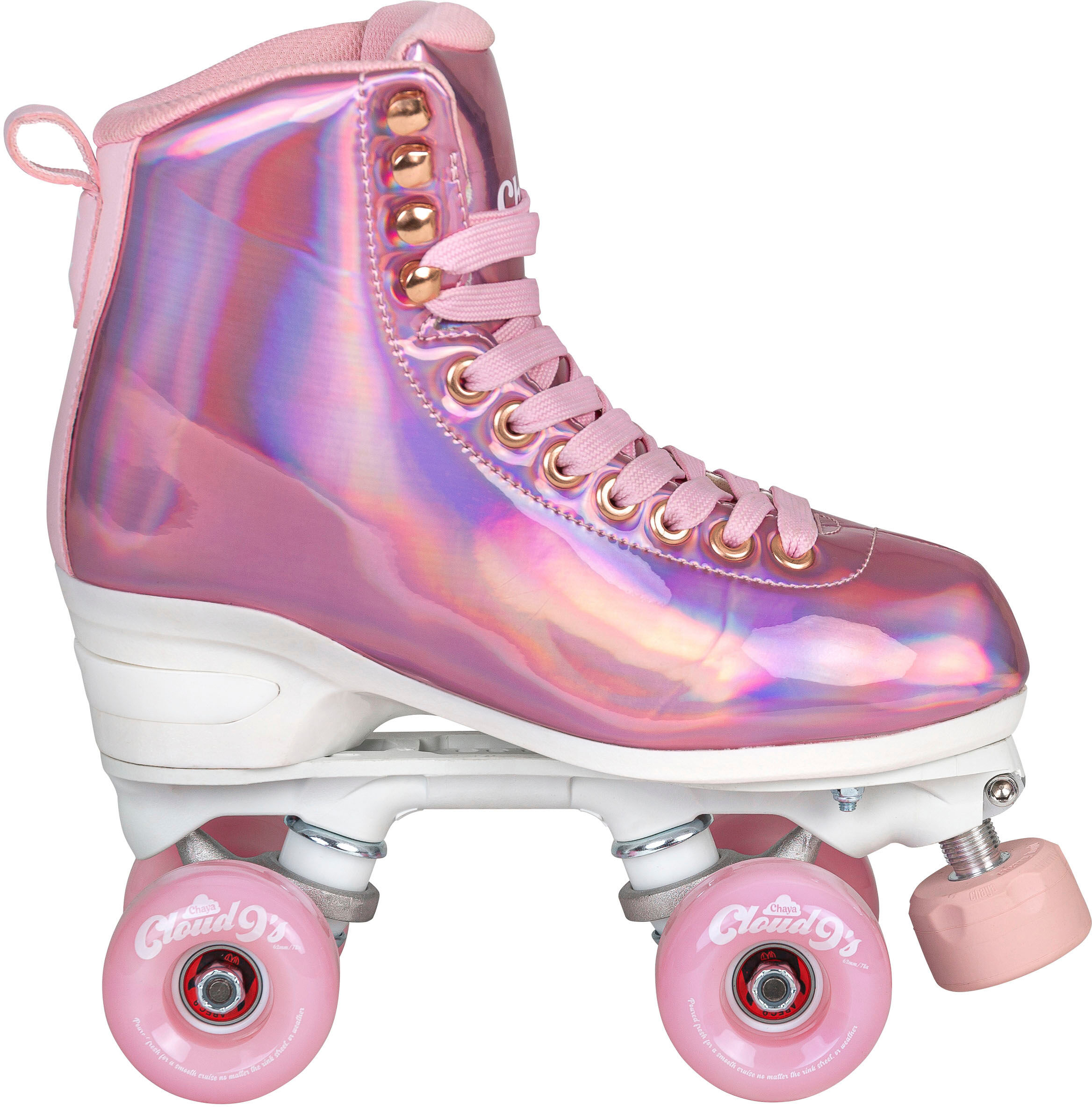 Rollschuhe CHAYA "Melrose Elite Space Holographic" Gr. 41, rosa, Inlineskates_Rollschuhe, 41 (bis 100 kg), Lederimitat, Rollschuhe, vegan