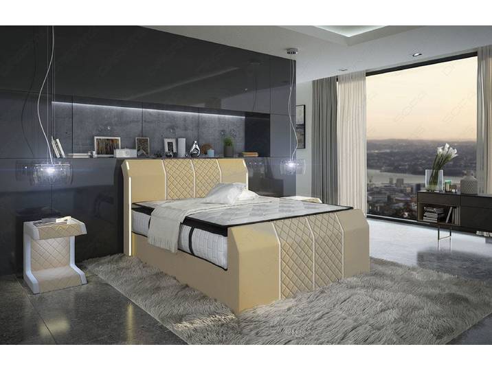 Boxspringbett Paris mit Matratze und Topper