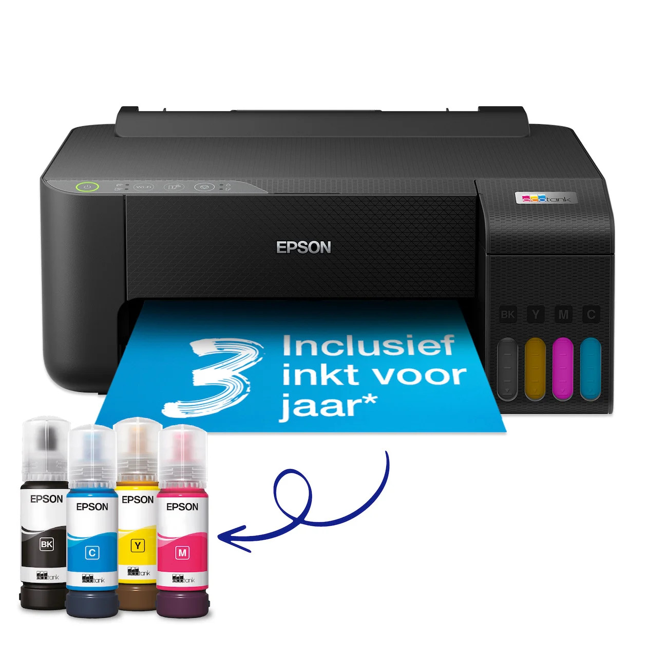 Epson EcoTank ET-1810 Inkjetprinter Zwart met Wifi