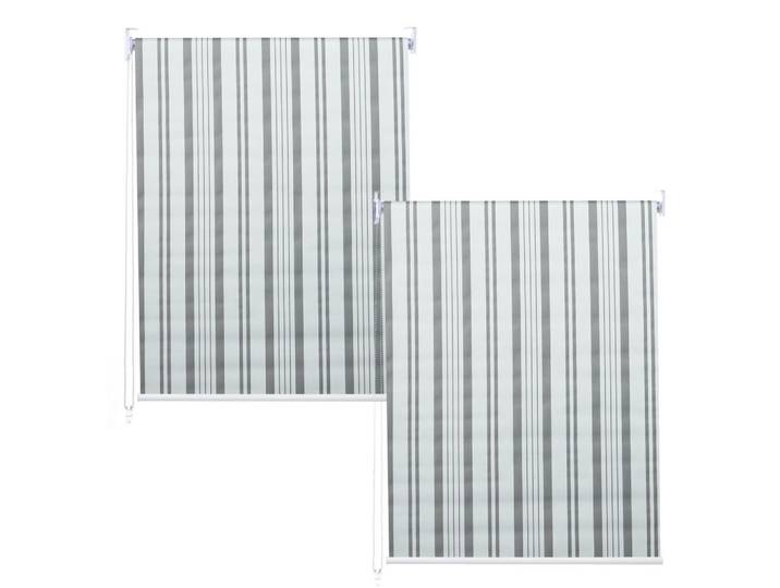 Jamb Rollo Grau, Weiß, Textil, 120x230x1 cm, Heimtextilien, Vorhänge, Rollos