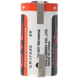 EVE CR17335 3V Lithium Batterie mit Lötfahnen oder Lötpaddel auswählbar mit Lötfahne in U-Form