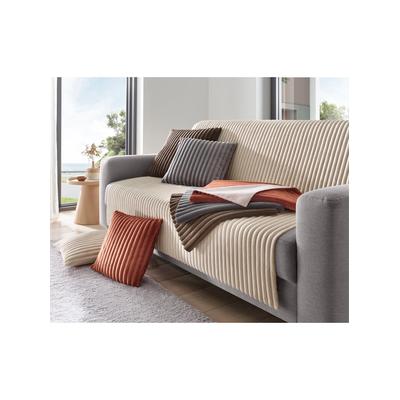 Tagesdecke Gr. 3, rot (rotbraun), B:165cm L:140cm, 100% Polyester, Tagesdecken