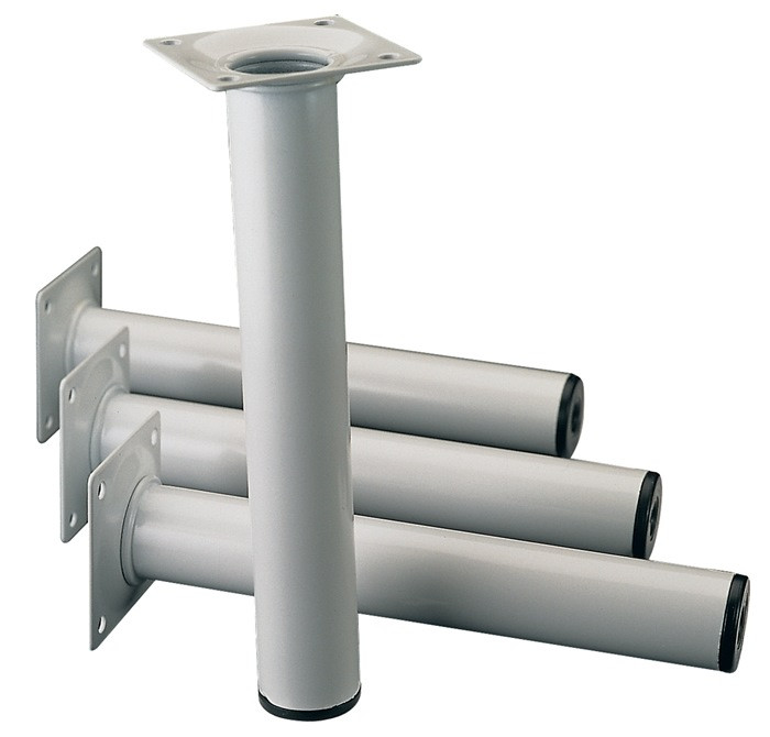 Element-System meubelvoet wit, stalen buis diameter 30 mm, hoogte 20 cm