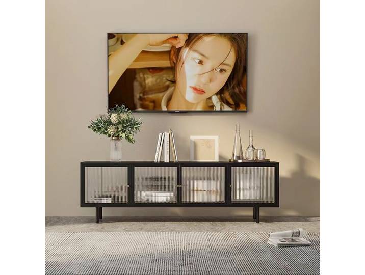 Meuble TV Minimaliste Nordique Élégant et Unique avec Rangement – Meuble TV Suspendu Moderne pour Salon