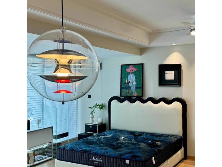 Luminaire suspendu circulaire en acrylique nordique, blanc, or, argent, éclairage de luxe pour chambre à coucher, décoration de salon