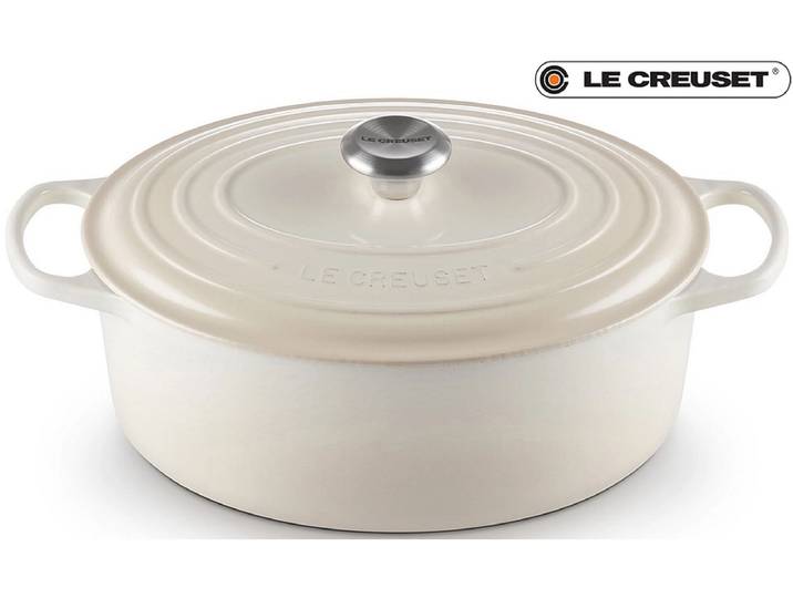 LE CREUSET Bräter SIGNATURE gusseisen cremeweiss