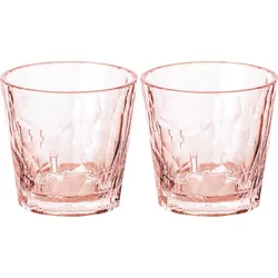 Koziol Superglas CLUB No. 22 2er Set 250 ml transparent rosa quartz