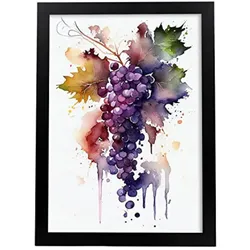 POSTER Vollfarbiges Trauben 1 . A4 Rahmenlos
