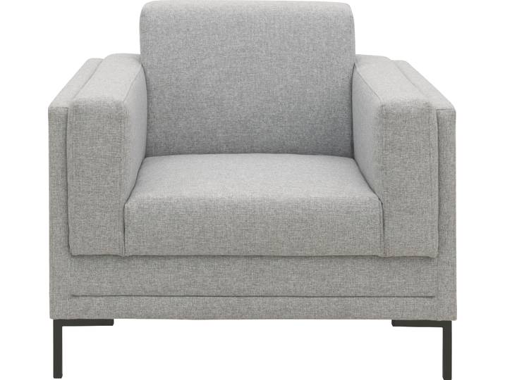 Sessel LOOKS VII , silber, B:97cm H:82cm T:90cm, 100% Polyester, LOOKS BY WOLFGANG JOOP, Sessel, Sessel, klare Linien, edles Design