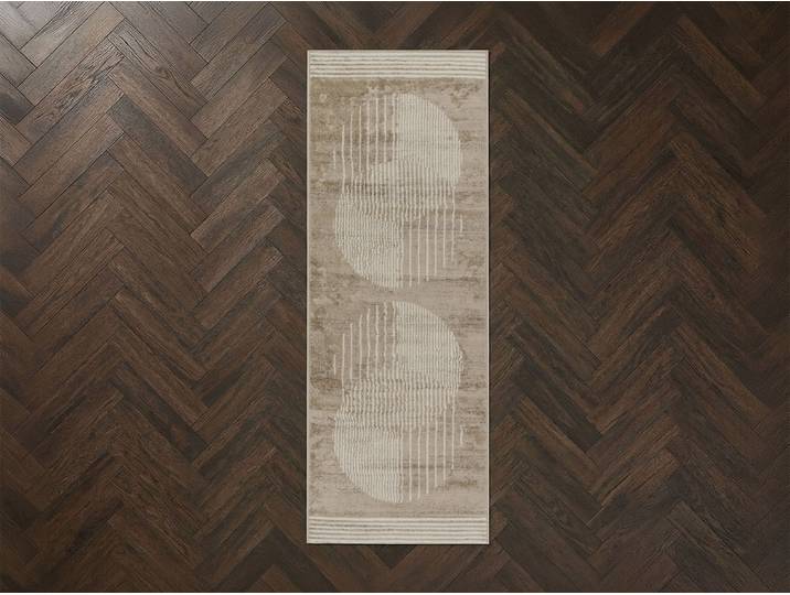 Tapis de couloir poils ras SENO motif graphique