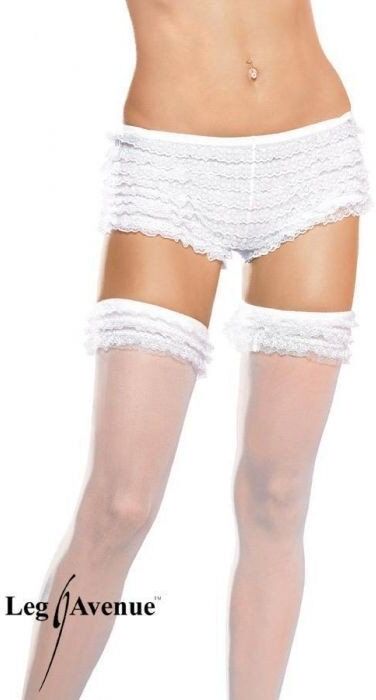 Leg Avenue Boxer Tanga Ondulations Divines Blanc