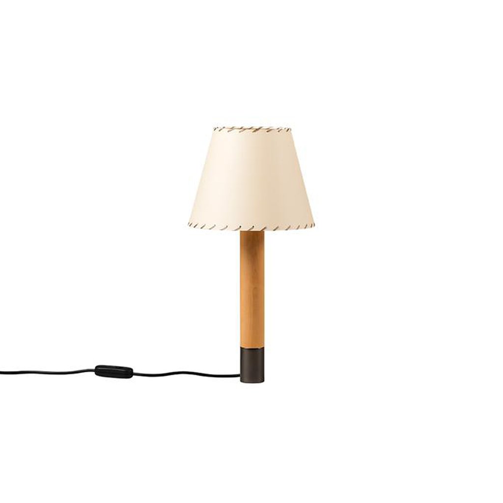 Santa & Cole Básica Mínima Tischleuchte (Karton beige, Birkenholz / Bronze) Karton beige | Birkenholz / Bronze BAMTA01