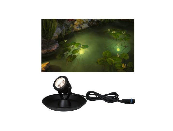 Paulmann Plug & Shine LED-Teichspot Underwater Underwater, dimmbar, schwarz, Aluminium, Modern