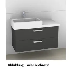 Artiqua 415 Waschtischunterschrank für Living City 818432 Sangallo Grau quer, 415-WU2L-L13-7152-432 415-WU2L-L13-7152-432