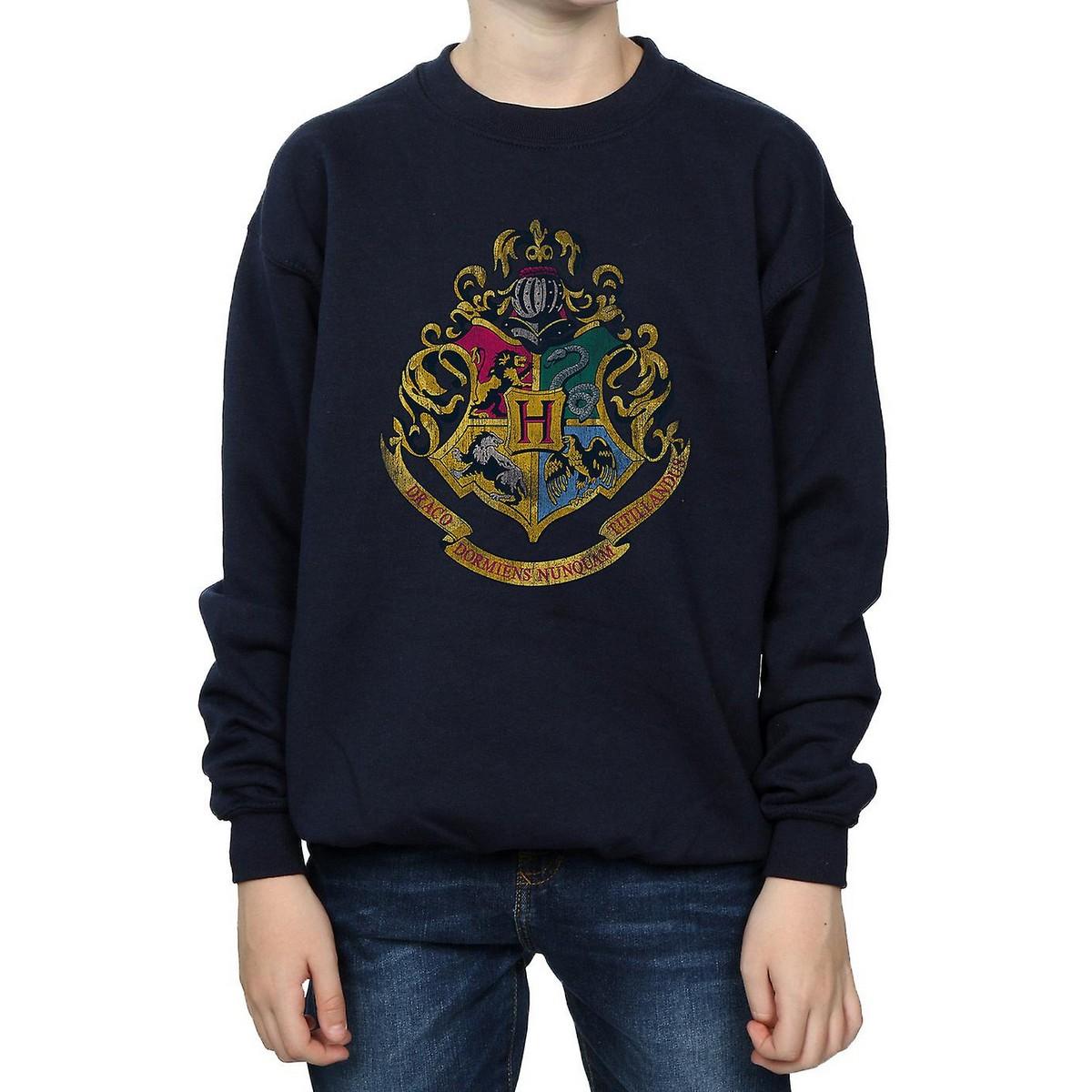 Harry Potter Jongens Zweinstein Huizen Katoenen Sweatshirt (Marineblauw)
