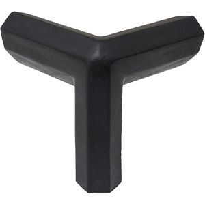 Moravia Schutzprofil Trapez, selbstklebend, Außenecke dreischenkelig, schwarz, 80 x 80 x 80mm, Eckenschutz