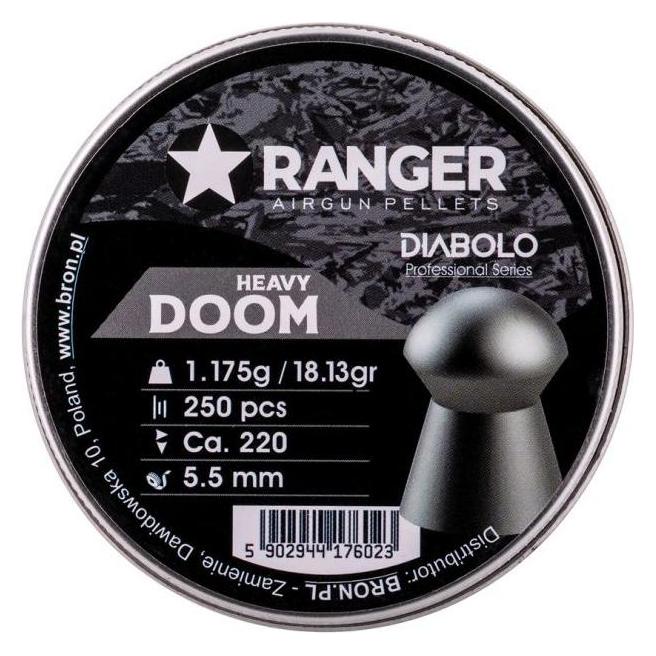 Ranger Ink Śrut 5 5 mm RANGER Diabolo Doom Heavy płaski 250 szt. 1 175 g (RANGER)