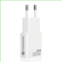 Everactive 30W 2xUSB-C-Wandladegerät (30 W, 2 Ports), USB Ladegerät, Weiss
