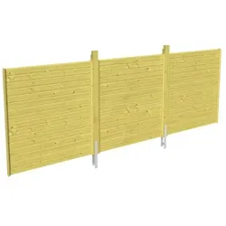 Skan Holz Rückwand für Doppelcarports - Profilschalung -imprägniert (farblich unbehandelt)