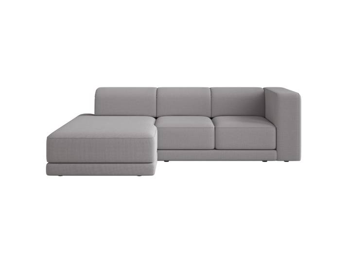 Ecksofa Novals, L-förmig, linksseitig mit verstellbaren
