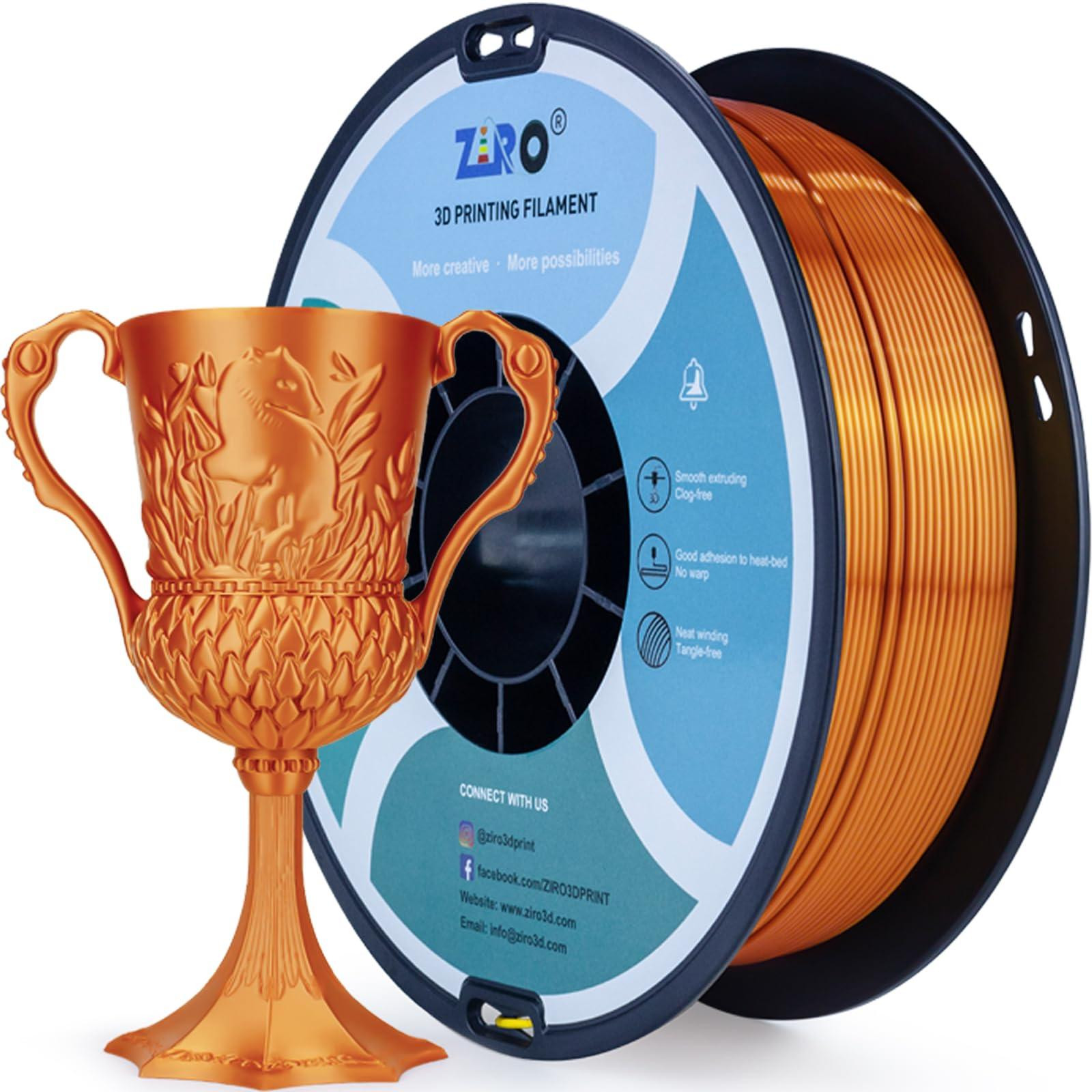 Selius PLA Silk Filament 1.75mm, Zijdezacht 3D Printer Filament, 1kg