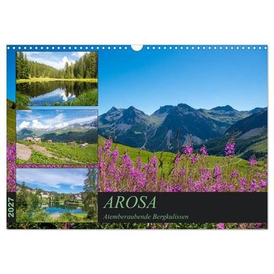 Arosa - Atemberaubende Bergkulissen (Wandkalender 2027 DIN A3 quer), CALVENDO Monatskalender